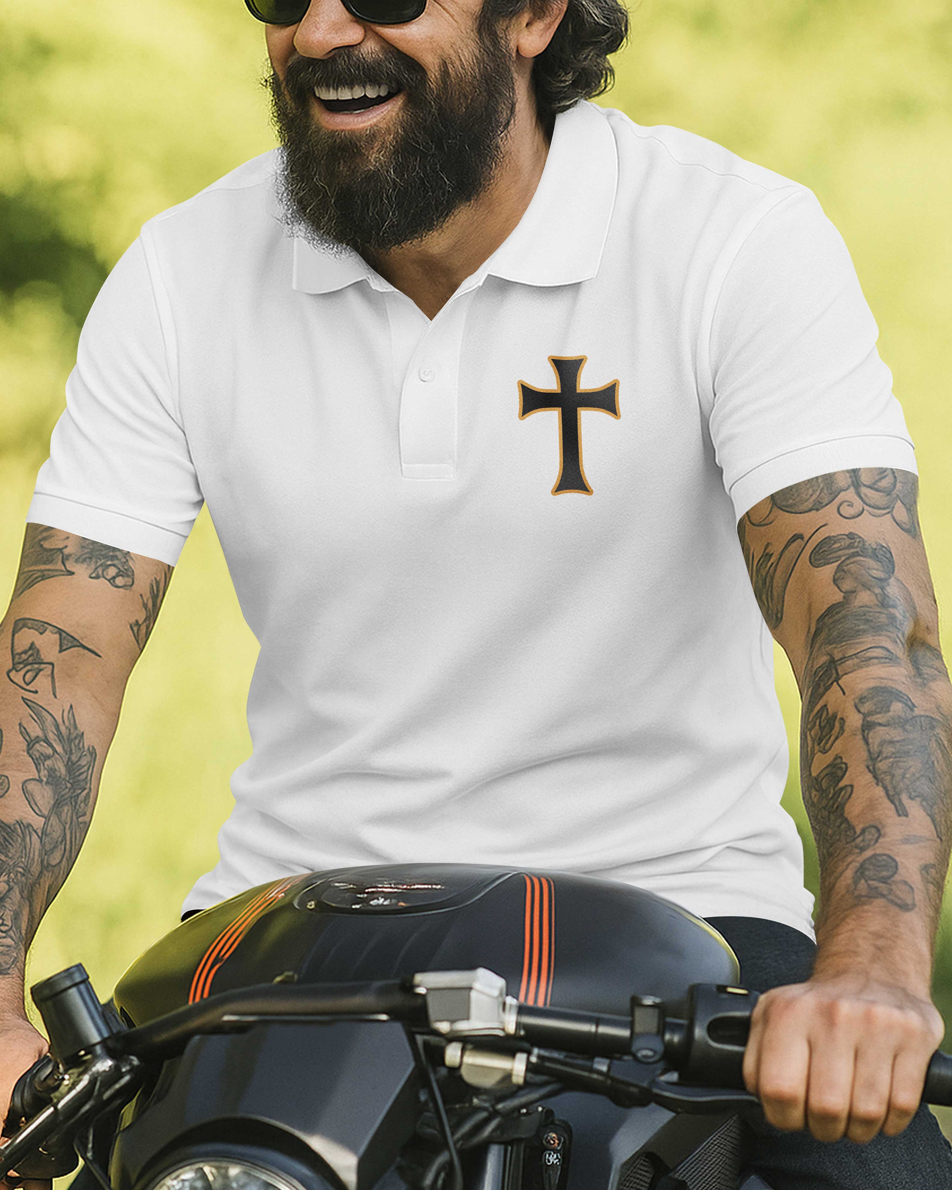 Forged In Steel Anchored In Faith Polo