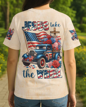 Jesus Take The Wheel All Over Print T-Shirt