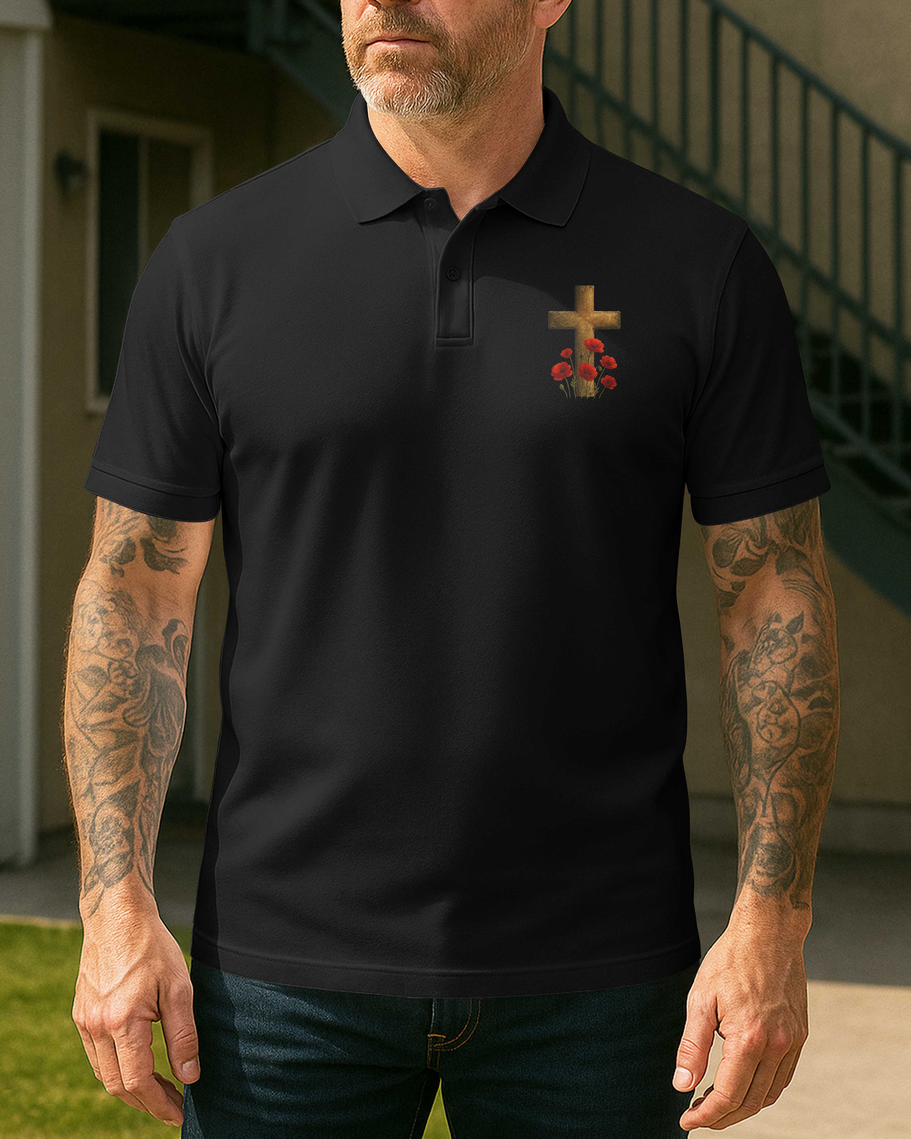 I Knelt To Pray All Over Print Polo