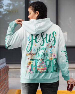 Jesus Is My Living Hope All Over Print Zip Hoodie