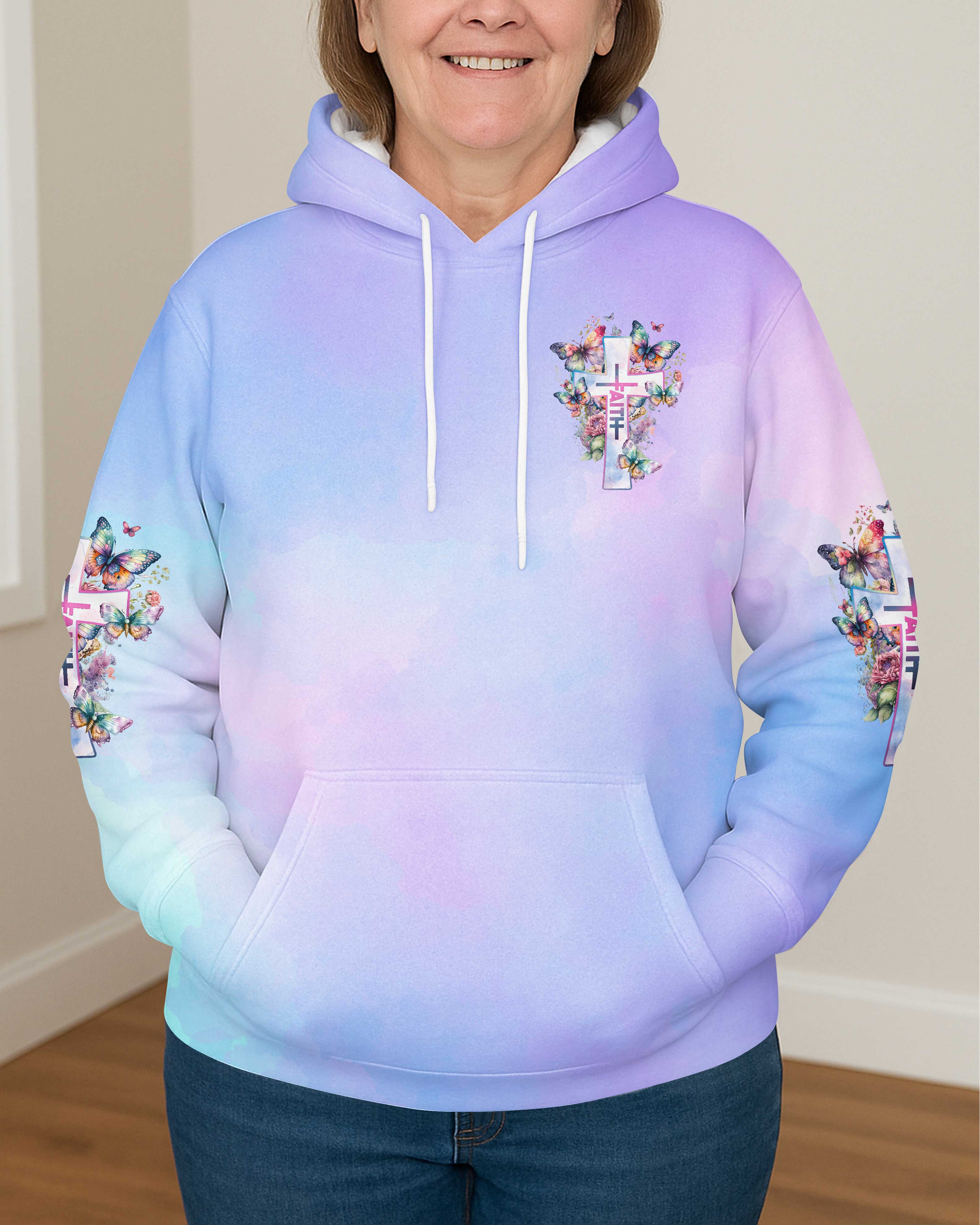 God Says You Are Unique All Over Print Hoodie