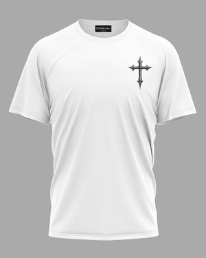 Not Your Angel I'm God's Warrior In Leather And Steel All Over Print T-Shirt