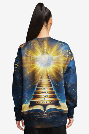 Faith Hope Love & Salvation All Over Print Sweater