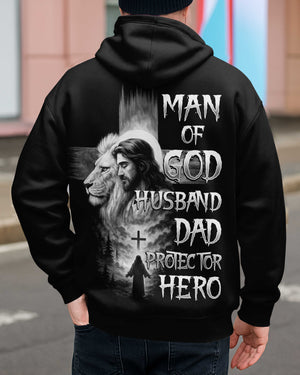 Man Of God Husband Dad Protector Hero Shirt