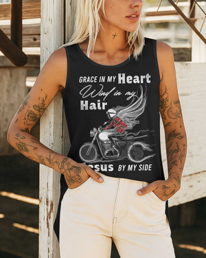 Grace In My Heart Cut Out Wrap Back Tank Top