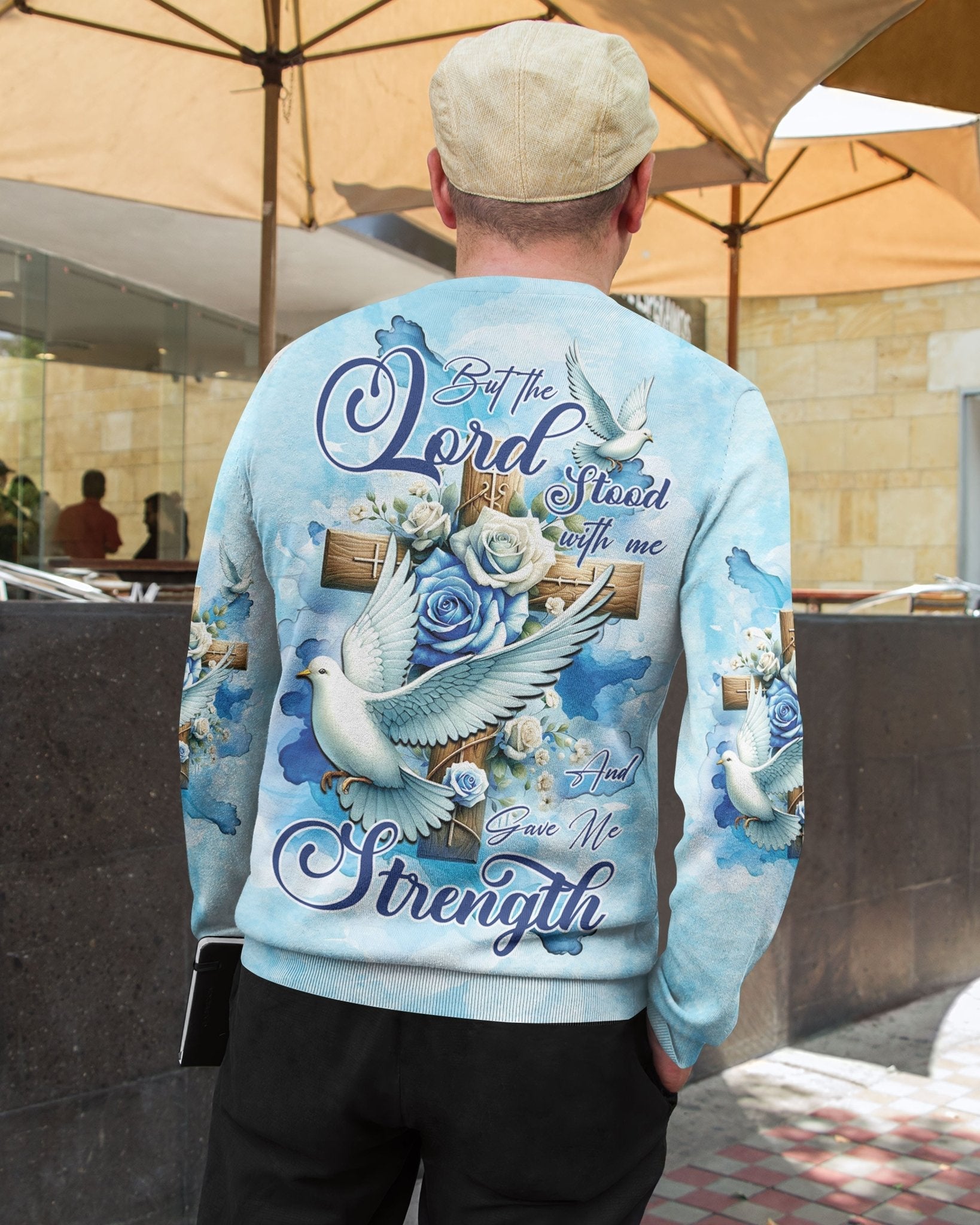 Lord Stood With Me And Gave Me Strength All Over Print Sweater
