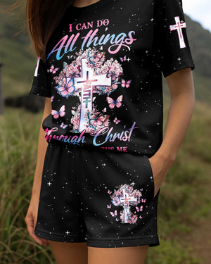 I Can Do All Things Through Christ All Over Print Summer Set