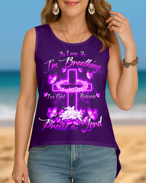 Faith Hope Love All Over Print Cut Out Wrap Back Tank Top