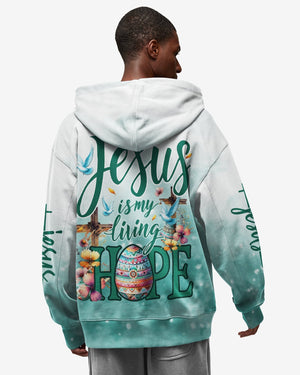 Jesus Is My Living Hope All Over Print Zip Hoodie