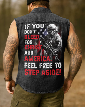 If You Don't Bleed Sleevesless Denim Shirt