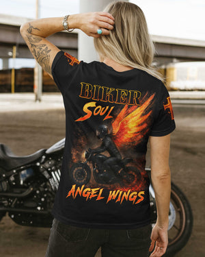 Biker Soul Angel Wings All Over Print T-Shirt