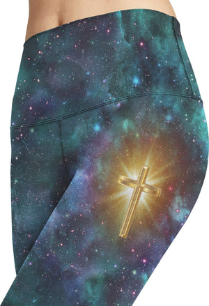 Whoever Drinks The Water I Give Them Will Never Thirst All Over Print Leggings