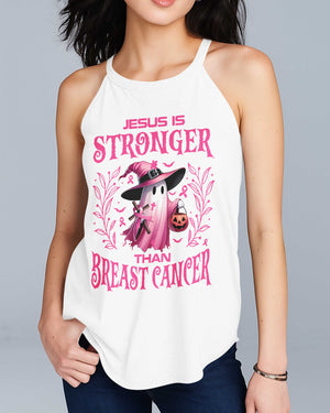 Jesus Is Stronger Than Breast Cancer Rocker Tank Top