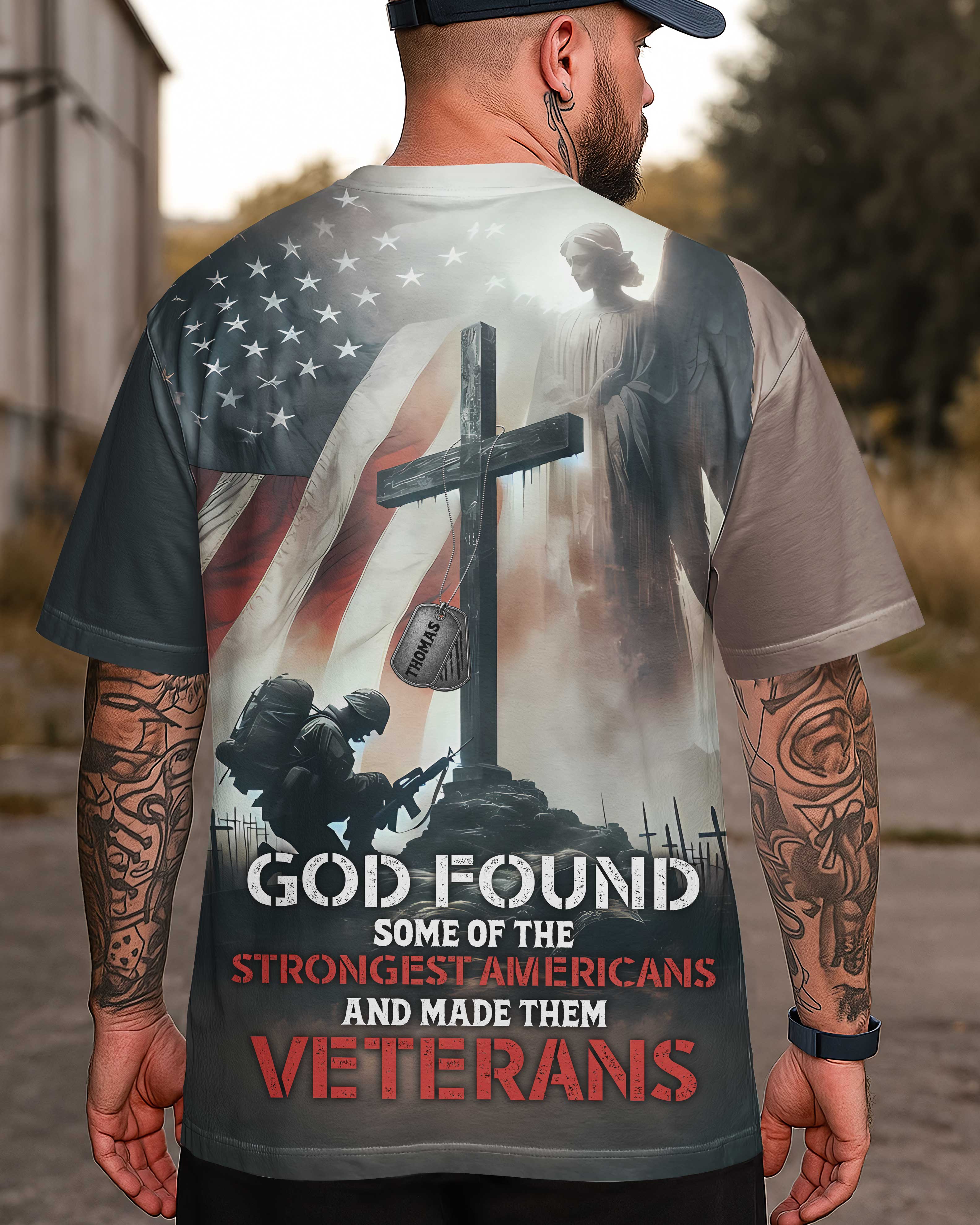 God Found Some Of The Strongest Americans T-Shirt
