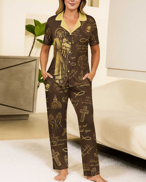 Grace Upon Grace All Over Print Button Pajamas