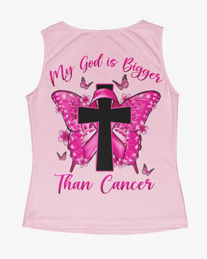 My God Is Bigger Than Cancer All Over Print V-neck Tank Top