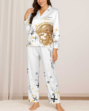 He Is Risen All Over Print Button Pajamas