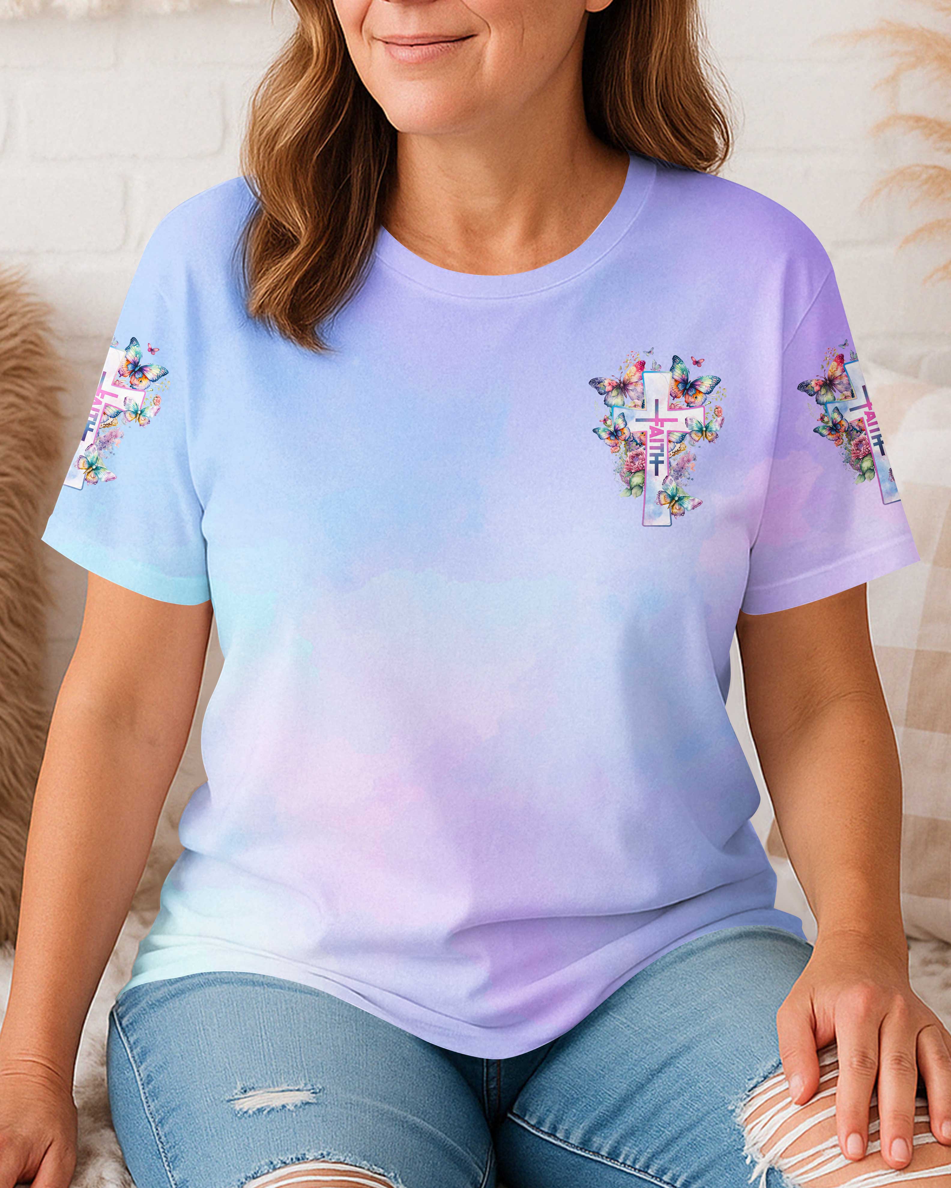 God Says You Are Unique All Over Print T-Shirt