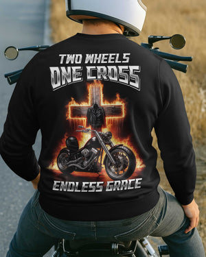 Two Wheels One Cross Endless Grace All Over Print Sweater