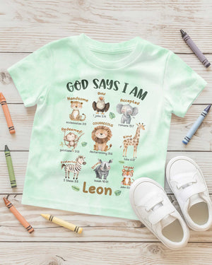 God Says I Am Cute Animals All Over Print T-Shirt Kid