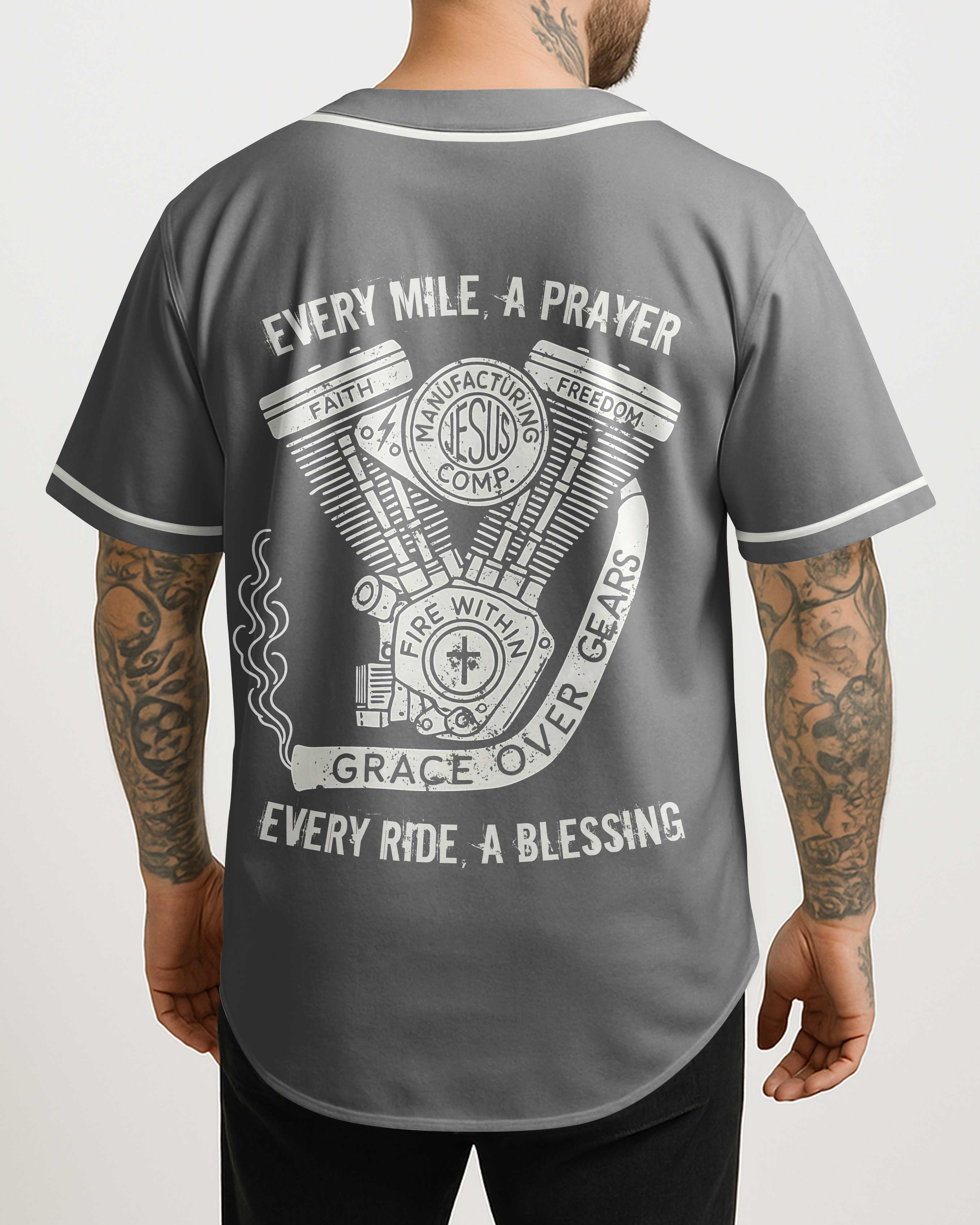 Every Mile A Prayer Grace Over Gears Every Ride A Blessing Jersey
