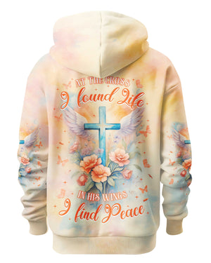 At the Cross I found Life In His wings I find Peace Shirt