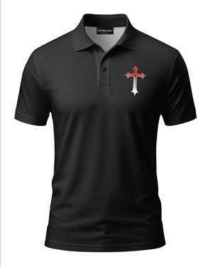 Never Underestimate A Man Who Prays And Rides All Over Print Polo