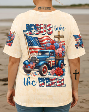 Jesus Take The Wheel All Over Print T-Shirt
