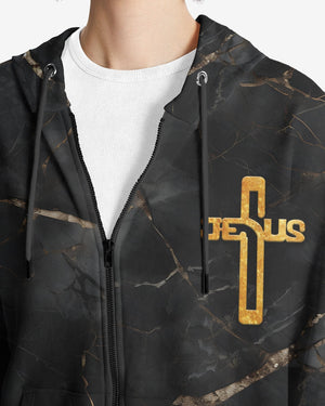 Death Could Not Hold Him All Over Print Zip Hoodie