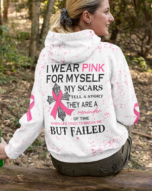 I Wear Pink For My Self All Over Print Hoodie