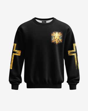 God Steps In Miracles Happen All Over Print Sweater