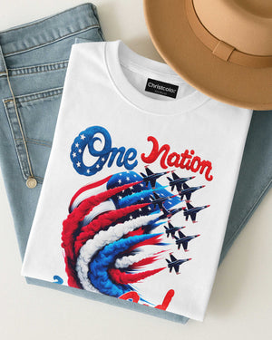 One Nation Under God Patriotic All Over Print T-Shirt