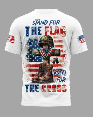 Stand For The Flag Kneel For The Cross T-Shirt