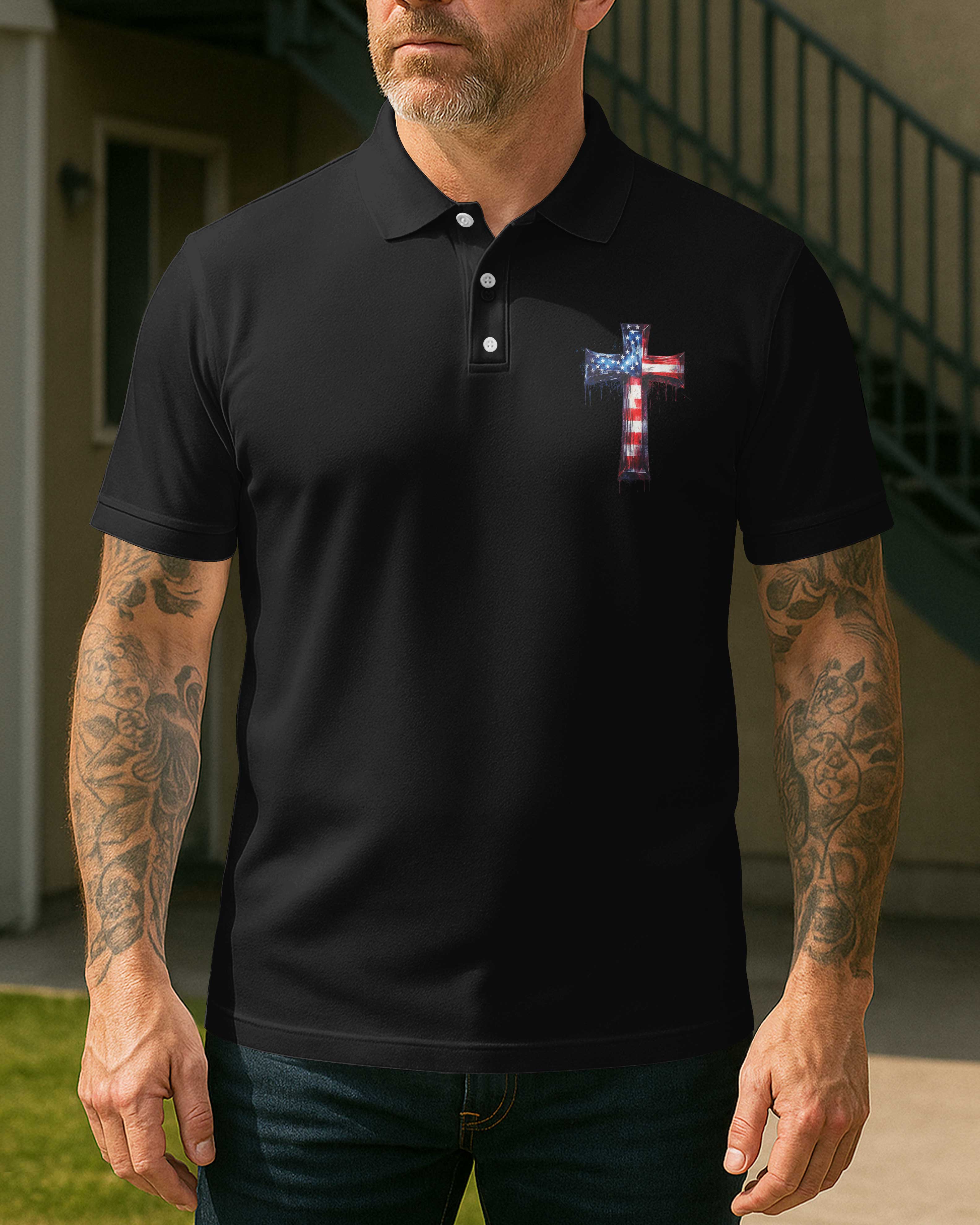 A Child Of God All Over Print Polo Shirt