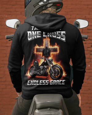 Two Wheels One Cross Endless Grace All Over Print Hoodie