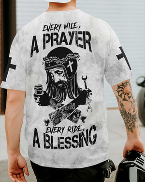 Every Mile, A Prayer All Over Print T-Shirt