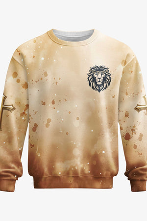 Behold The Lion Of The Tribe Of Judah Has Triumphed All Over Print Sweater
