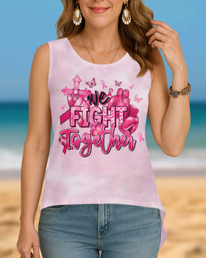 We Fight Together Crop Out Wrap Back Tank Top