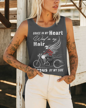 Grace In My Heart Cut Out Wrap Back Tank Top