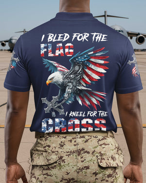 I Bled For The Flag I Kneel For The Cross Shirt