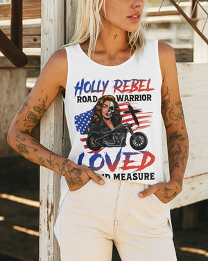 Holly Rebel Road Warrior Cut Out Wrap Back Tank Top