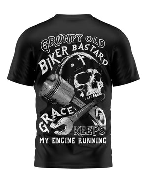 Grumpy Old Biker Bastard All Over Print T-Shirt