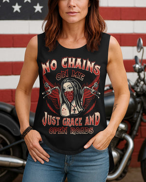 No Chains On Me Cut Out Wrap Back Tank Top