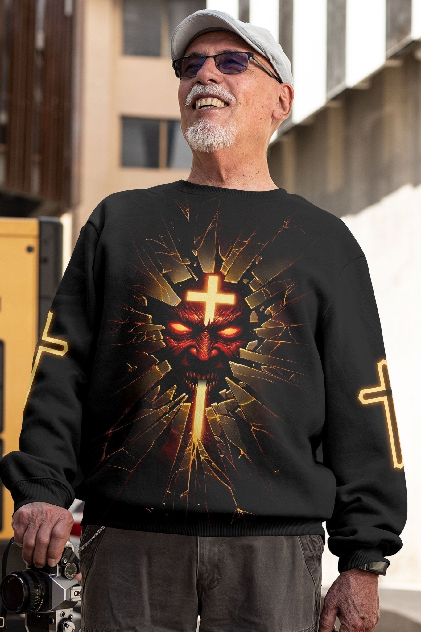 The Devil Is A Liar All Over Print Sweater