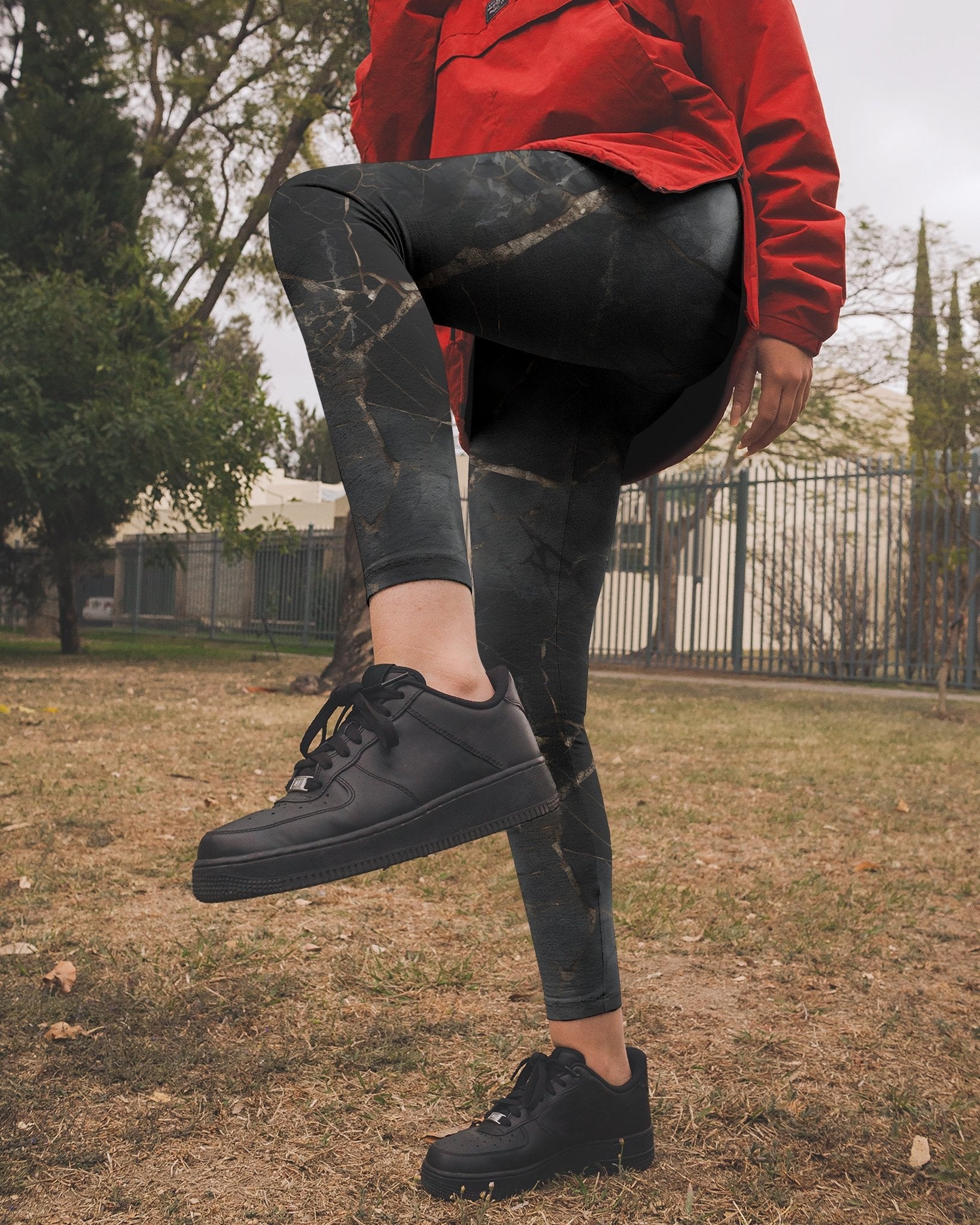 Death Could Not Hold Him All Over Print Leggings