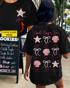 God Says I'm T-Shirt Summer Clam Coquette Shirt Summer Beach