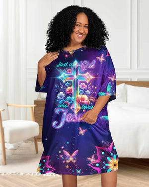 Just A Girl Who Loves Jesus All Over Print Sleep Tee