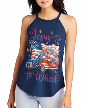Jesus Take The Wheel Rocker Tank Top