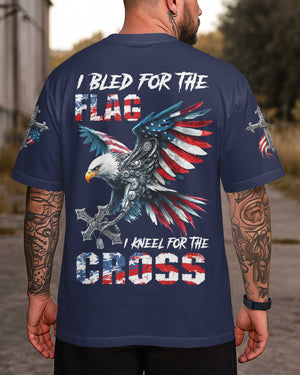 I Bled For The Flag I Kneel For The Cross Shirt