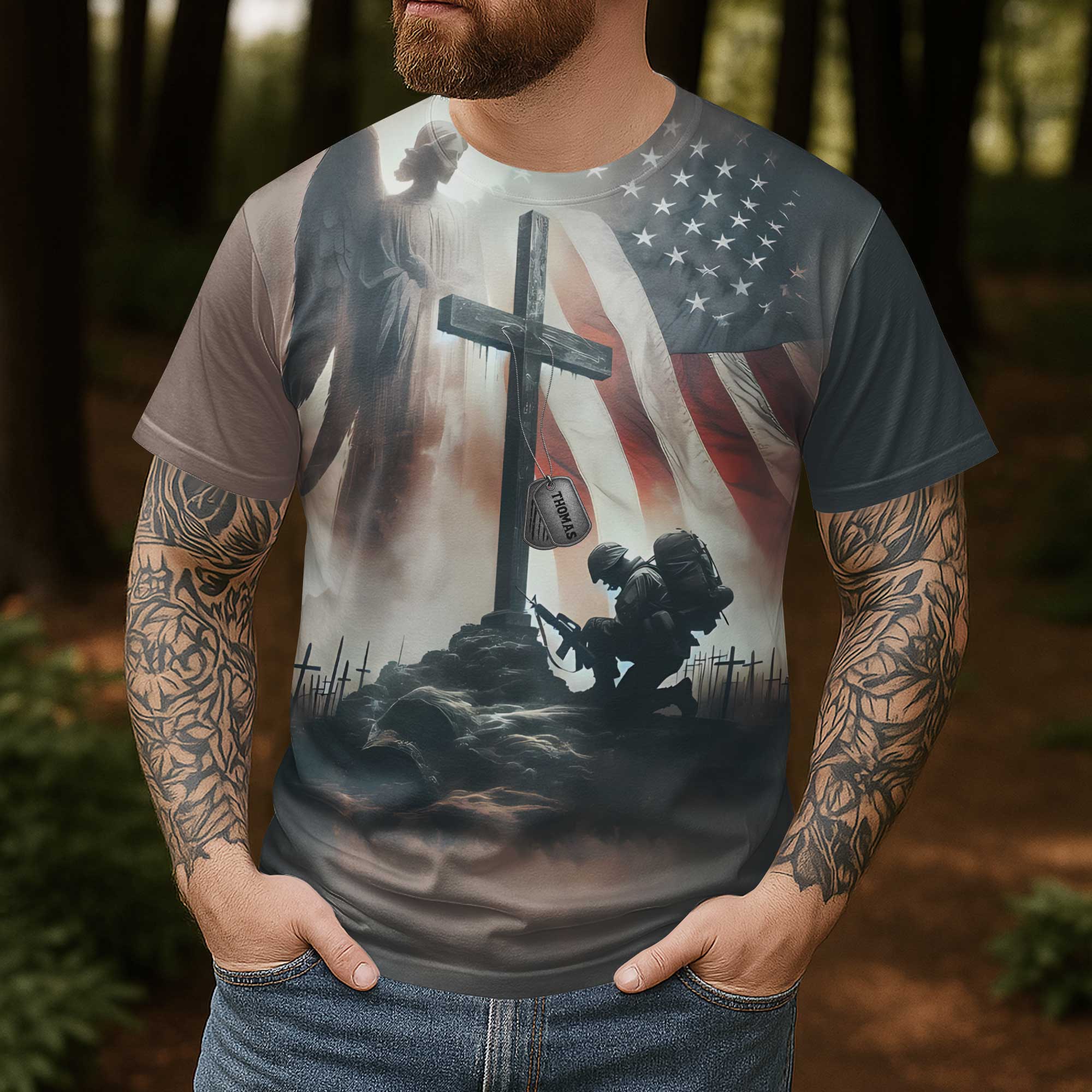 God Found Some Of The Strongest Americans T-Shirt